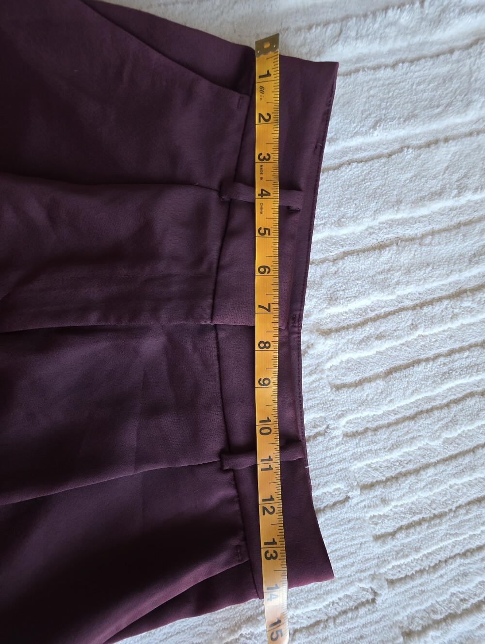 LOFT Wide Leg Pants in Deep Burgundy - Picture 4 of 7